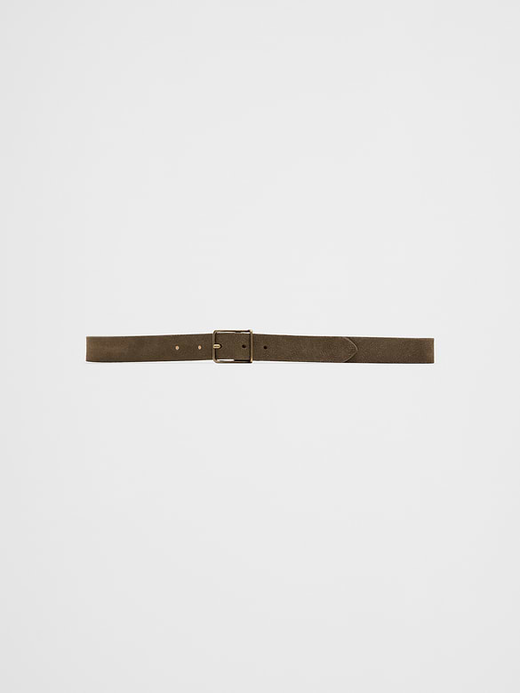 Leather Casual Square-Buckle Belt