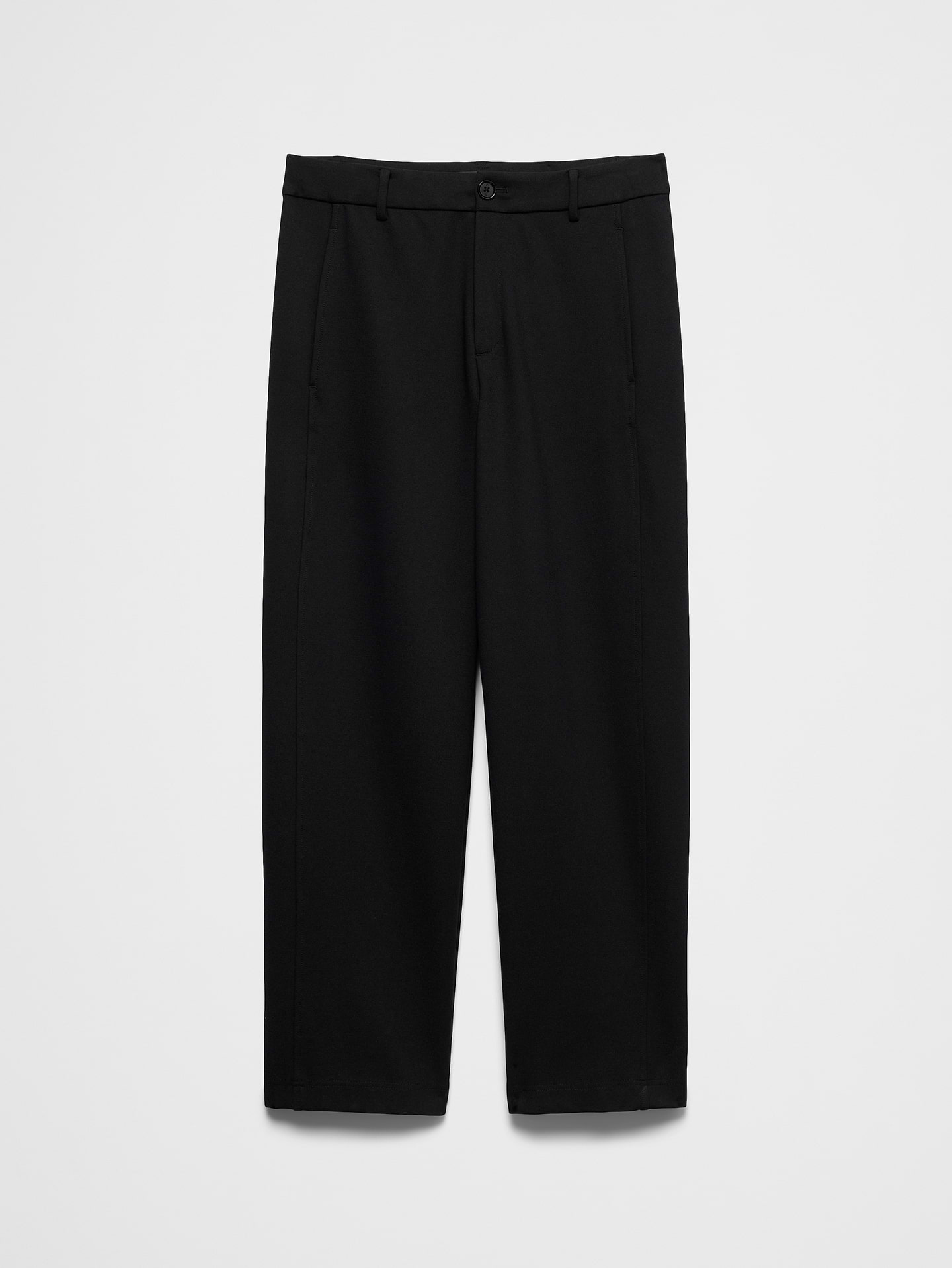 Image number 4 showing, Barrel-Leg High-Rise Knit Ponte Pant