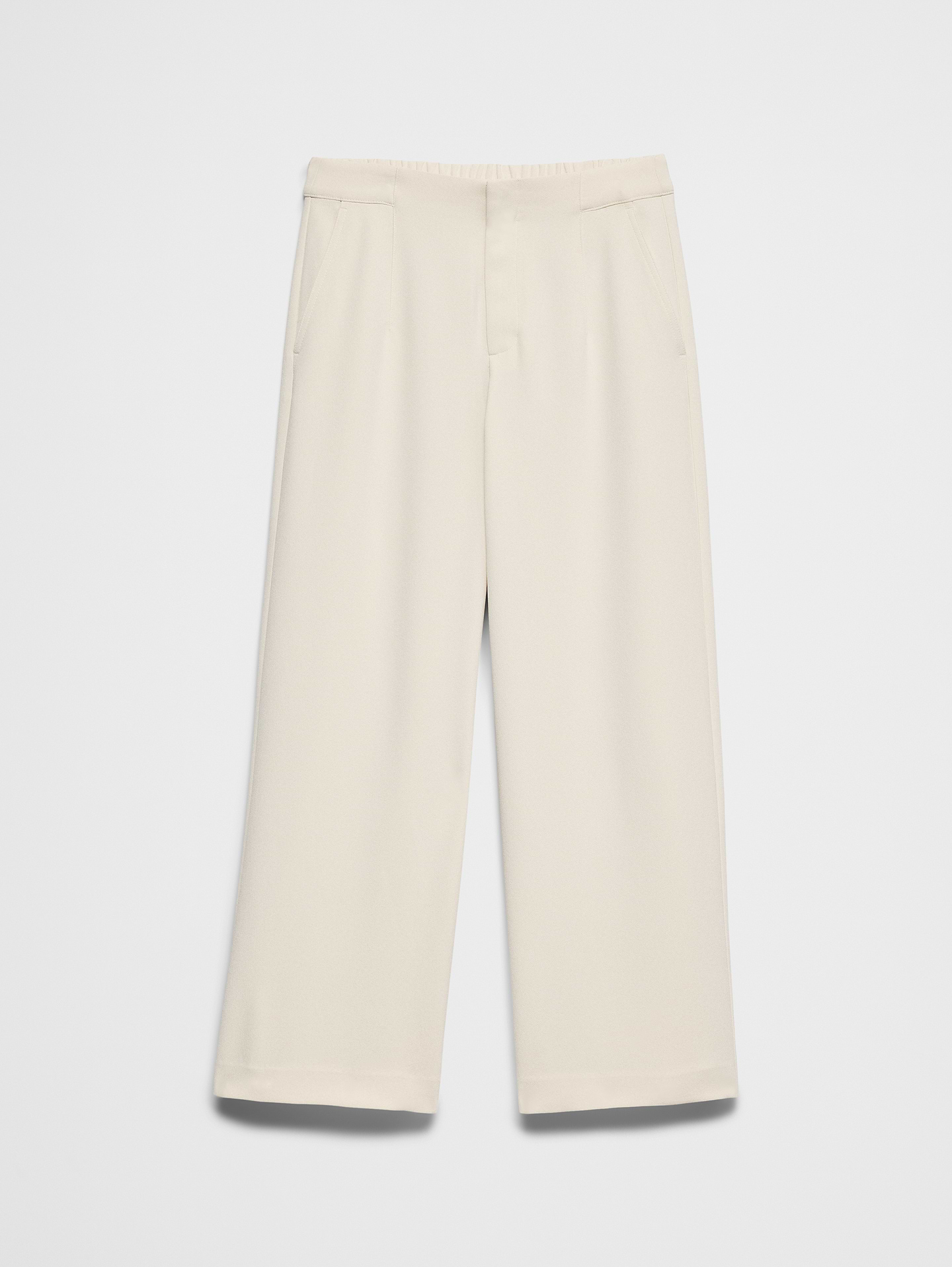Image number 5 showing, Wide-Leg High-Rise Crepe Pleated Trouser