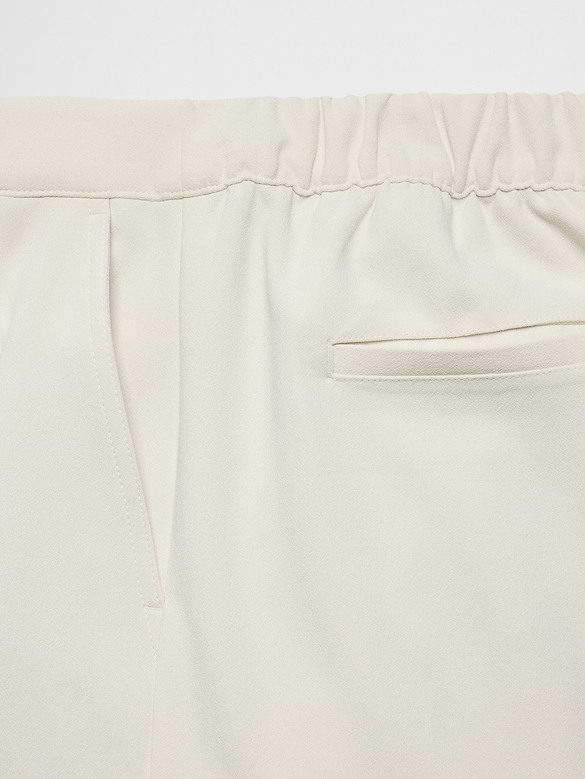 Wide-Leg High-Rise Crepe Pleated Trouser