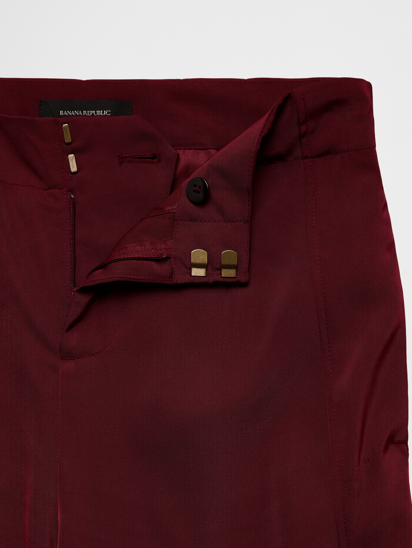 Image number 5 showing, Wide-Leg High-Rise Sheen Twill Trouser