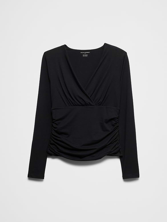 Soft Stretch Shirred Top