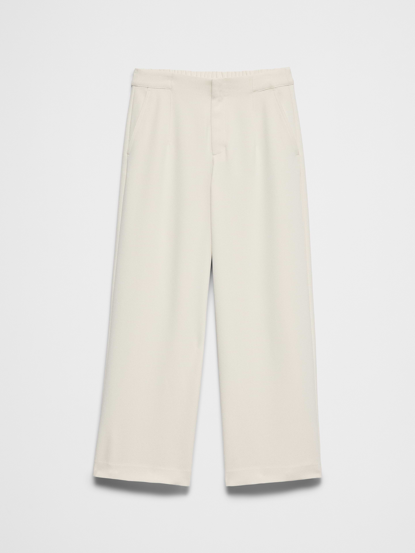Image number 4 showing, Wide-Leg High-Rise Crepe Pleated Trouser