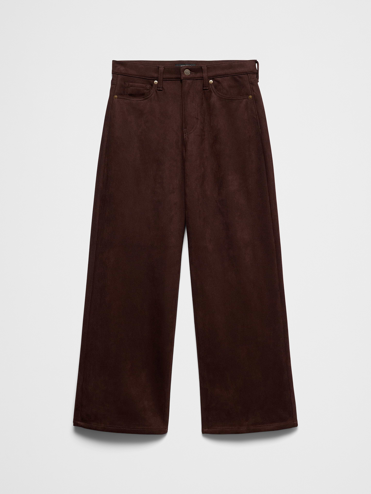 Image number 4 showing, Vegan Suede Wide-Leg High-Rise Pant