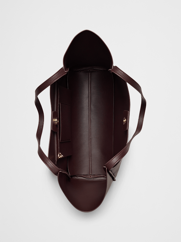 Vegan Leather Modern Bucket Tote