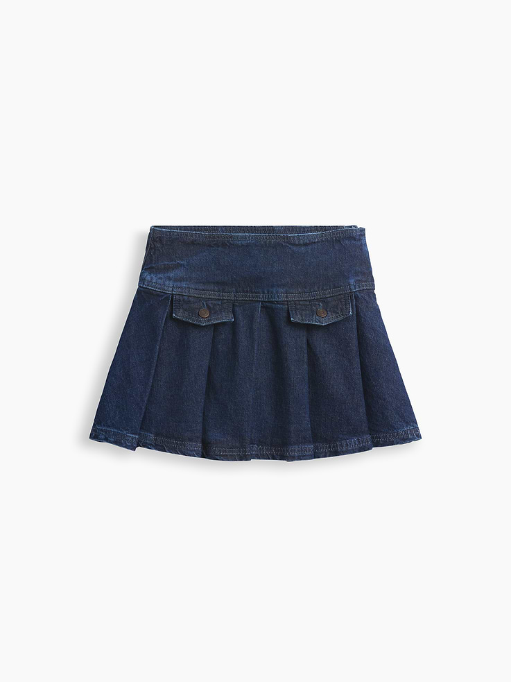 Image number 2 showing, Kids Denim Pleated Mini Skirt