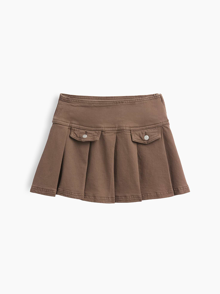 Image number 2 showing, Kids Denim Pleated Mini Skirt