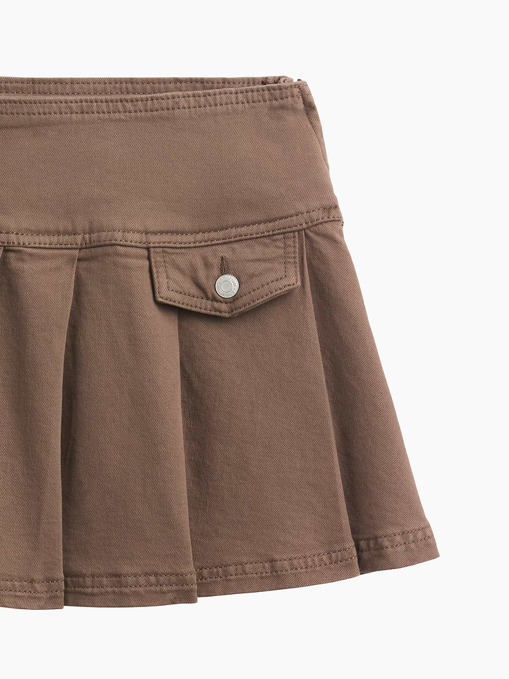 Image number 4 showing, Kids Denim Pleated Mini Skirt