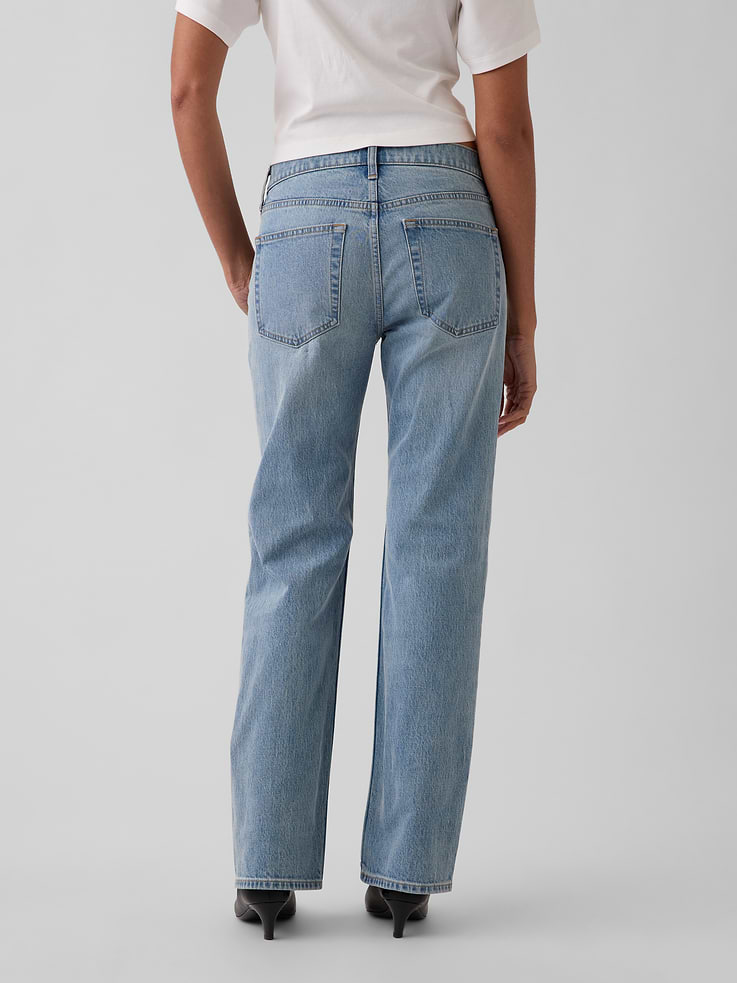 Image number 4 showing, Mid Rise Relaxed Straight Jeans