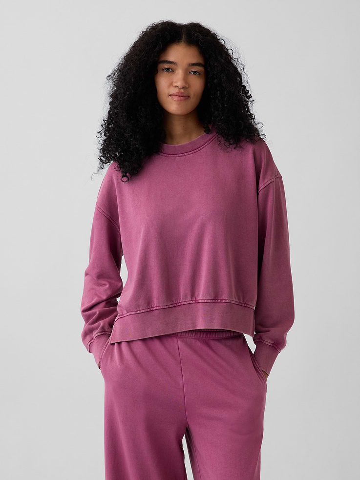 Image number 5 showing, VintageSoft Terry Oversized Wedge Sweatshirt