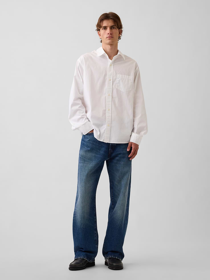 Image number 2 showing, Organic Cotton Poplin Relaxed Shirt