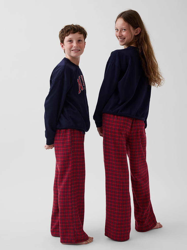 Image number 2 showing, Kids Recyled Flannel Plaid PJ Pants