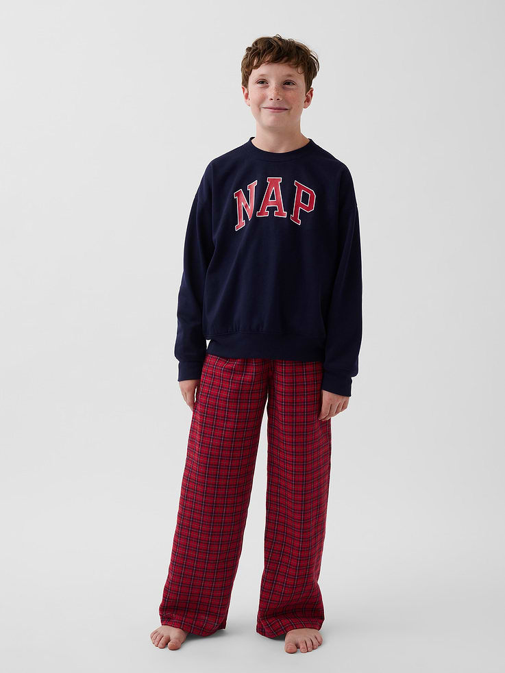 Image number 3 showing, Kids Recyled Flannel Plaid PJ Pants