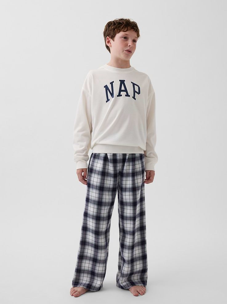 Image number 3 showing, Kids Recyled Flannel Plaid PJ Pants