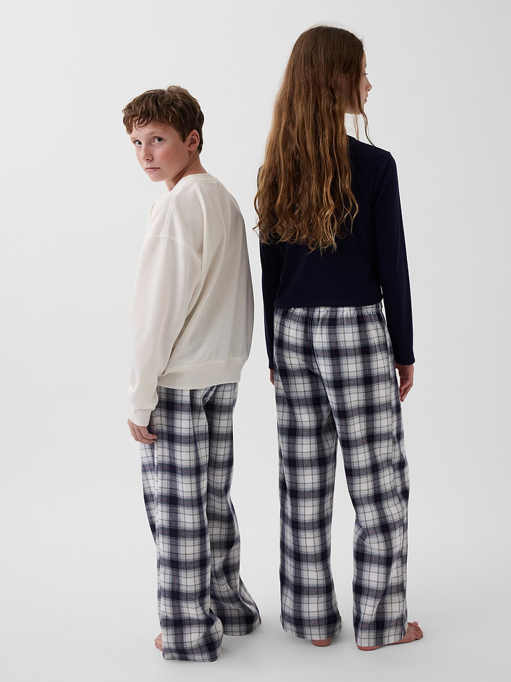 Image number 2 showing, Kids Recyled Flannel Plaid PJ Pants