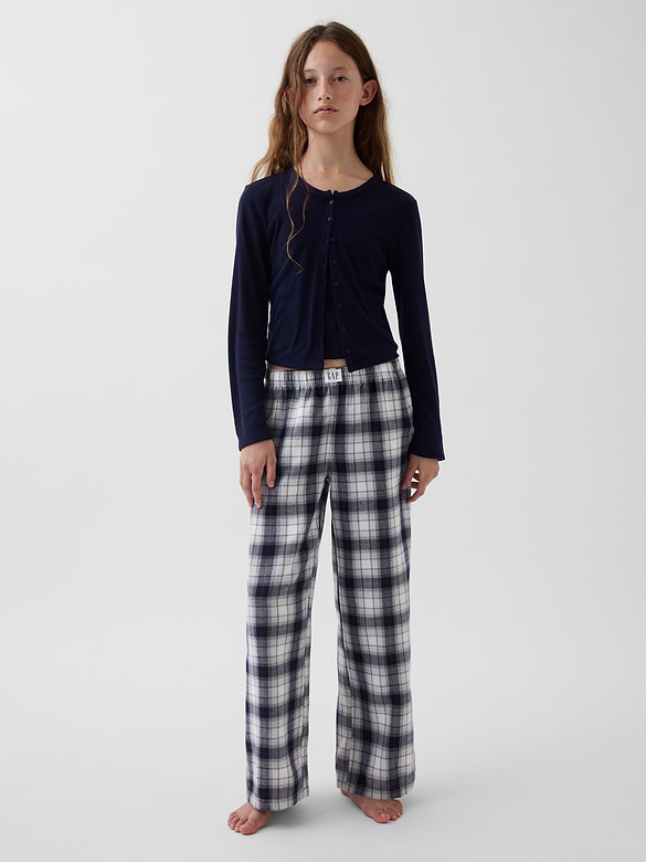 Kids Recyled Flannel Plaid PJ Pants