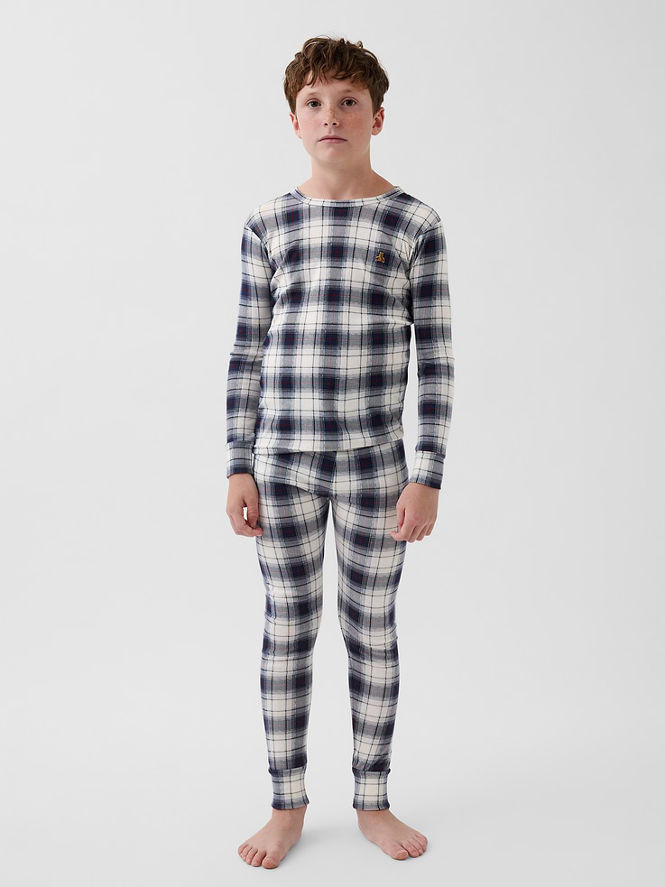 Image number 4 showing, Kids & Baby Organic Brushed Cotton Plaid PJ Set