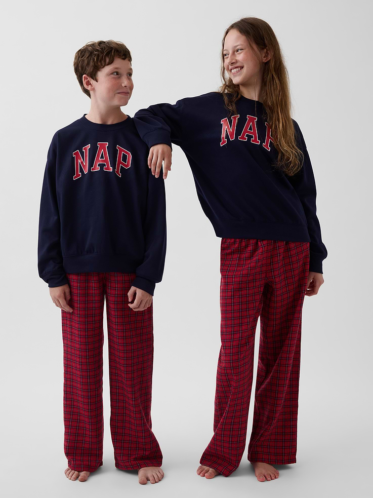 Image number 1 showing, Kids Recyled Flannel Plaid PJ Pants