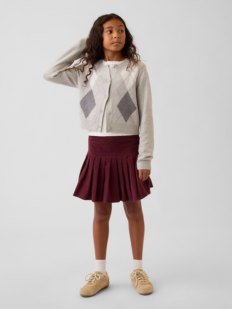 Image number 1 showing, Kids Corduroy Pleated Skirt