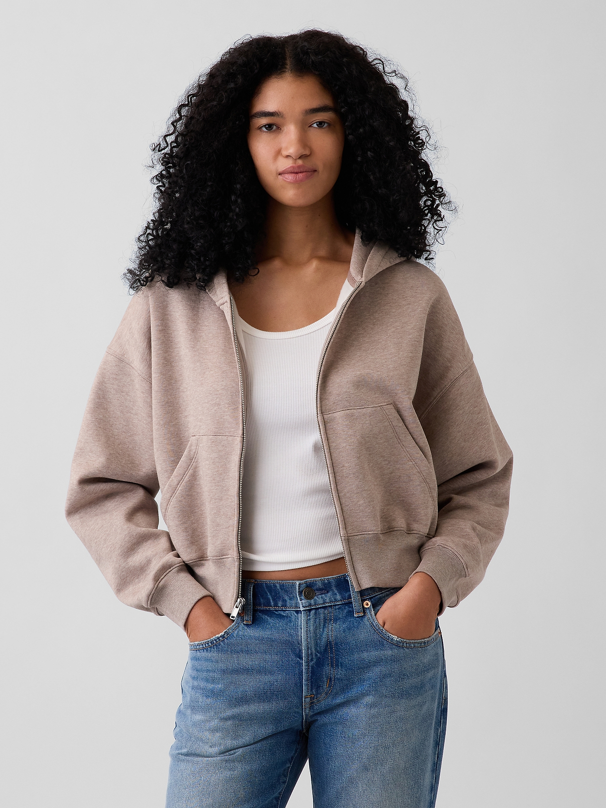 VintageSoft Wedge Zip Hoodie | Gap