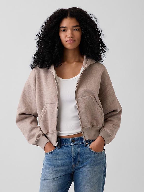 VintageSoft Wedge Zip Hoodie