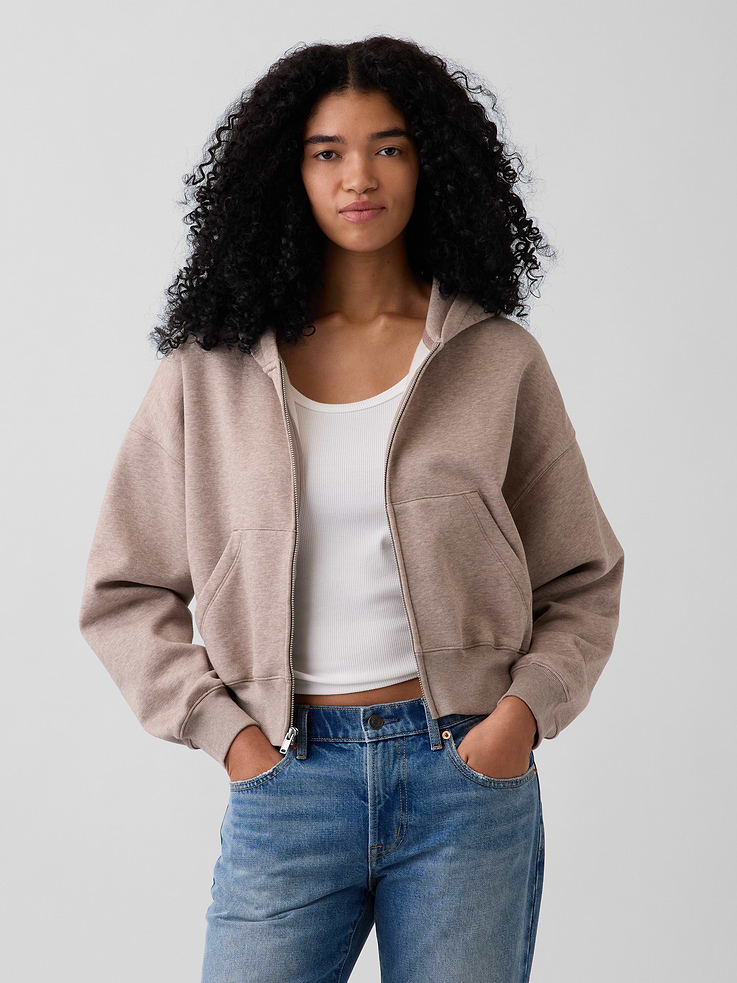 Image number 1 showing, VintageSoft Wedge Zip Hoodie