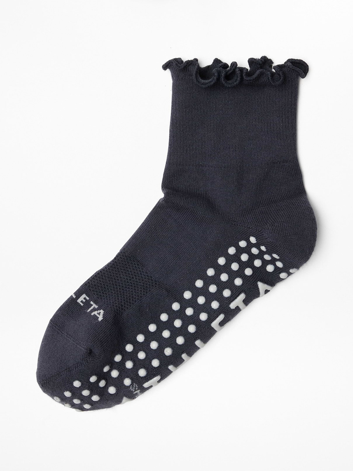 Image 1 of 3, FOR: Full control on the Pilates reformer, FEEL: Cotton-stretch feels plush and holds tough from wash to wear, FAVE: Silicone grippers help keep your feet in place during workouts, Lofty cotton fabrication cushions the heel and ball of your foot, Product #1174458