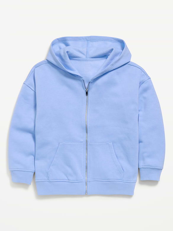 Oversized Fleece Full-Zip Hoodie for Girls