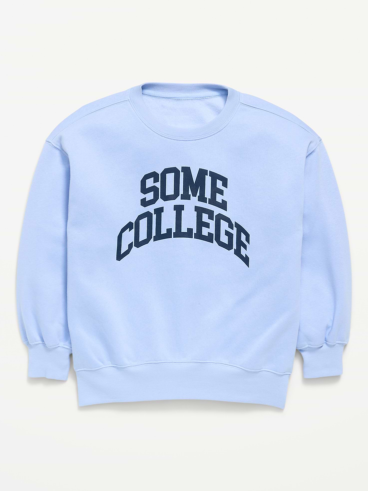 Image 4 of 4, Oversized Graphic Tunic Sweatshirt for Girls
