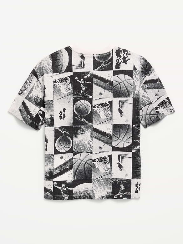 Oversized Short-Sleeve Graphic T-Shirt for Boys