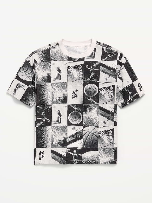 Oversized Short-Sleeve Graphic T-Shirt for Boys