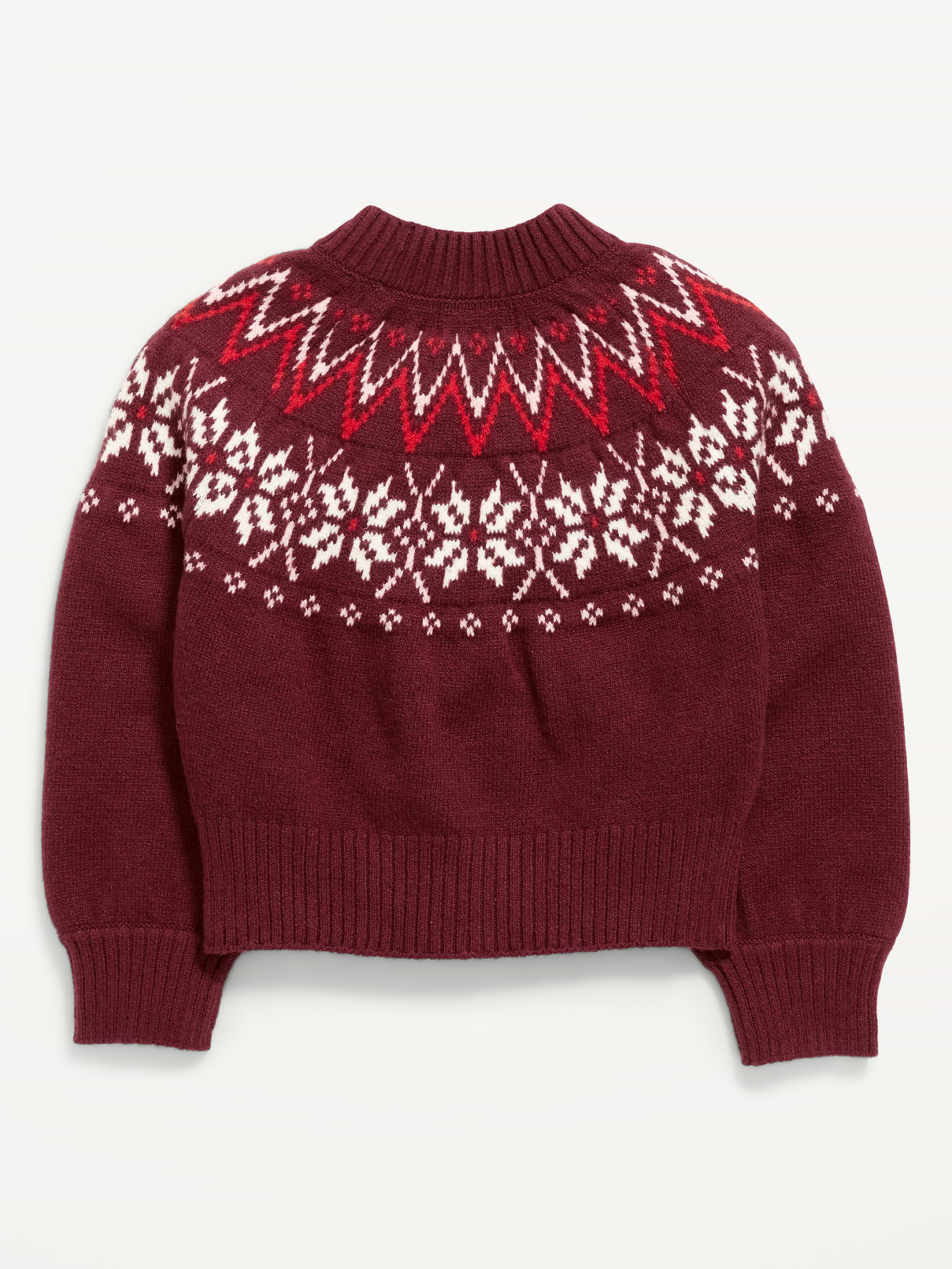 Image 3 of 4, SoSoft Long-Sleeve Fair Isle Sweater for Girls