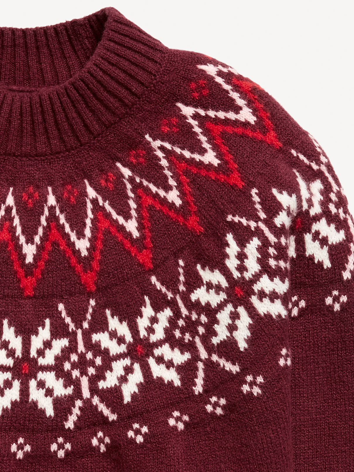 Image 4 of 4, SoSoft Long-Sleeve Fair Isle Sweater for Girls