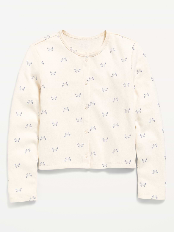 Printed Cardigan Sweater for Girls