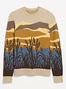 Image 1 of 2, crew neck, long sleeves, rib-knit trim, pullover style, prints varies, Product #1182480