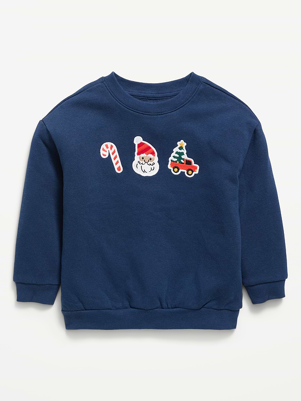 Oversized Long-Sleeve Graphic Sweatshirt for Toddler Boys