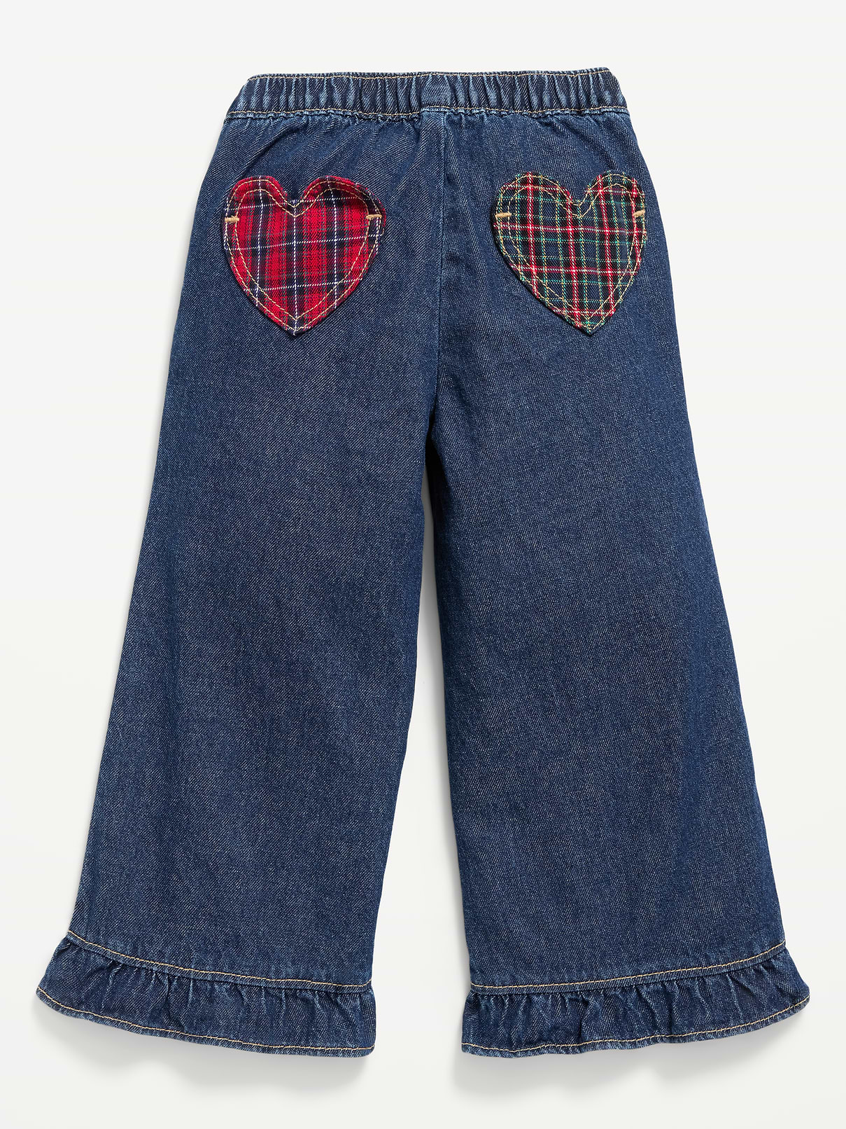 Image 3 of 3, Pull-On Wide-Leg Ruffled Jeans for Toddler Girls