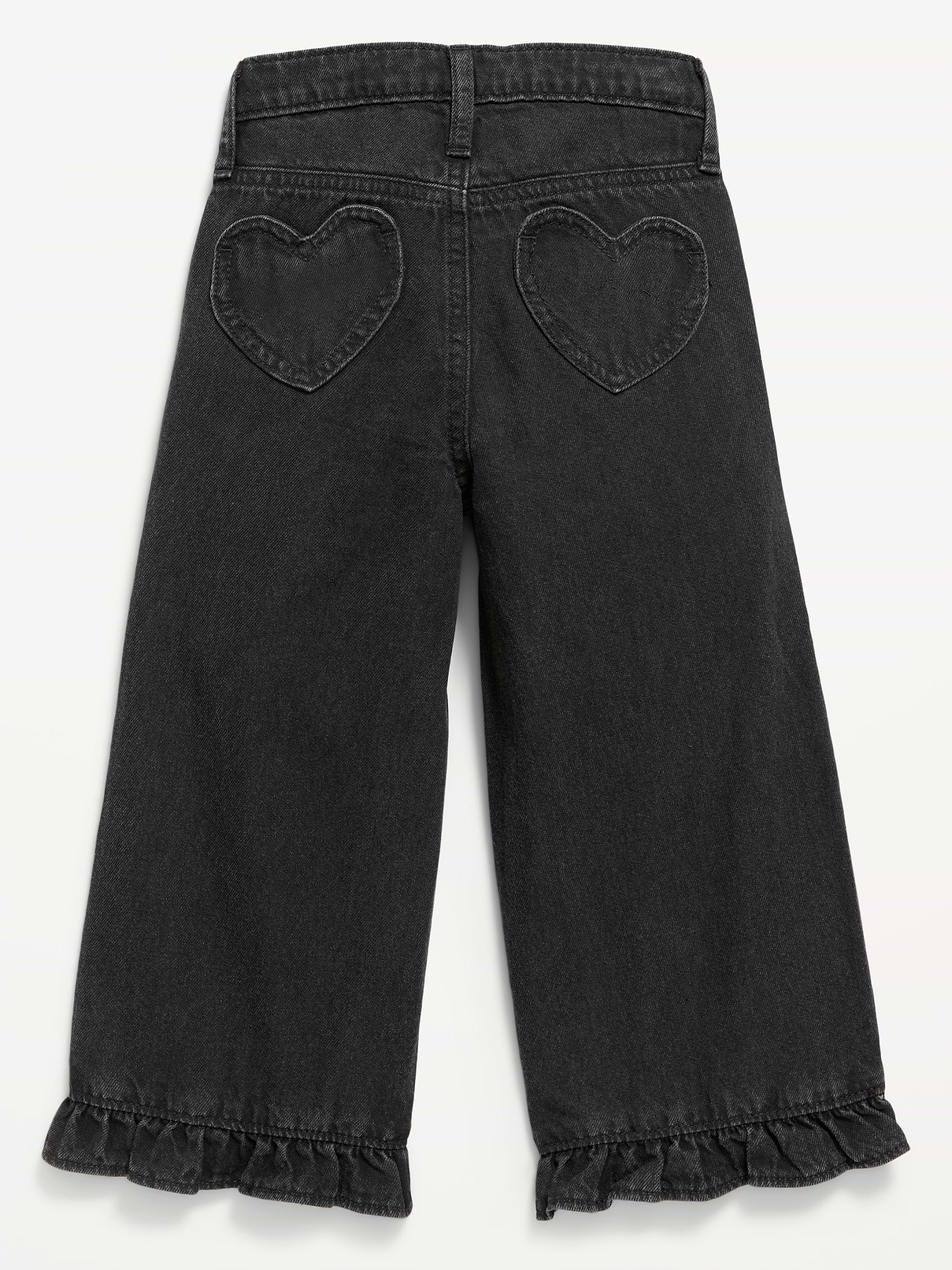 Image 2 of 2, Super Baggy Ruffle-Hem Wide-Leg Jeans for Toddler Girls