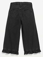 Image 2 of 2, Super Baggy Ruffle-Hem Wide-Leg Jeans for Toddler Girls