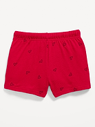 Image 2 of 2, Printed Jersey-Knit Shorts for Girls