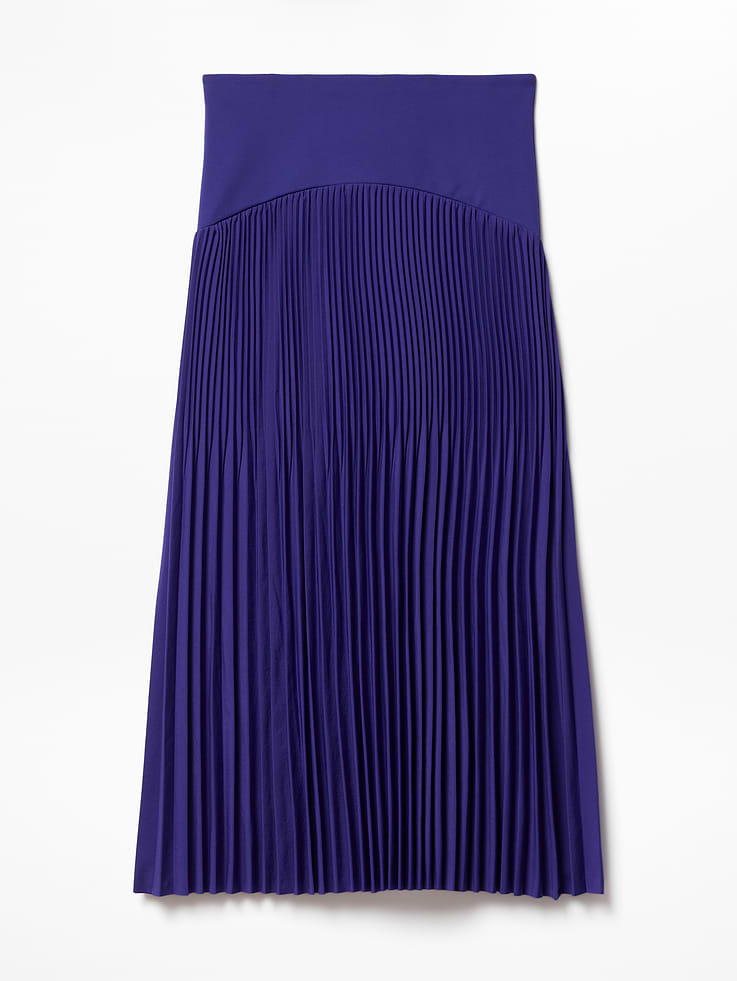 Image number 7 showing, Featherweight Plissé Midi Skirt