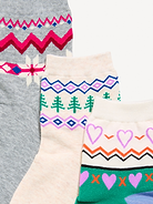 Image 2 of 2, Novelty Quarter Crew Socks 3-Pack for Women