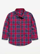 Image 1 of 3, spread collar, long sleeves, buttoned cuffs, buttoned patch pocket at chest, full length buttoned placket, all-over pattern, Product #1184342