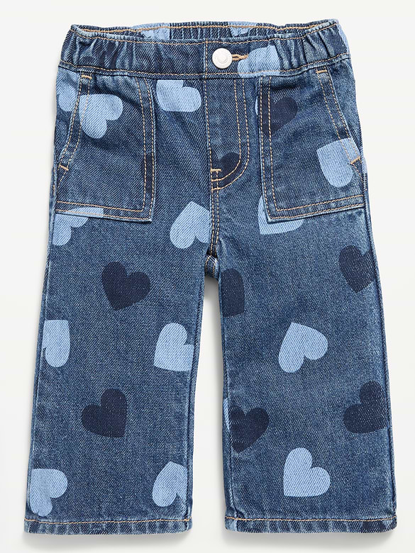 Printed Wide-Leg Jeans for Baby