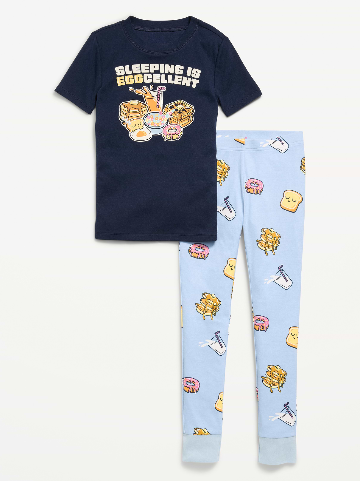 Image 1 of 2, crew neck, short sleeves, matching pajama pants, elasticized waistband, all-over print, Product #1184844