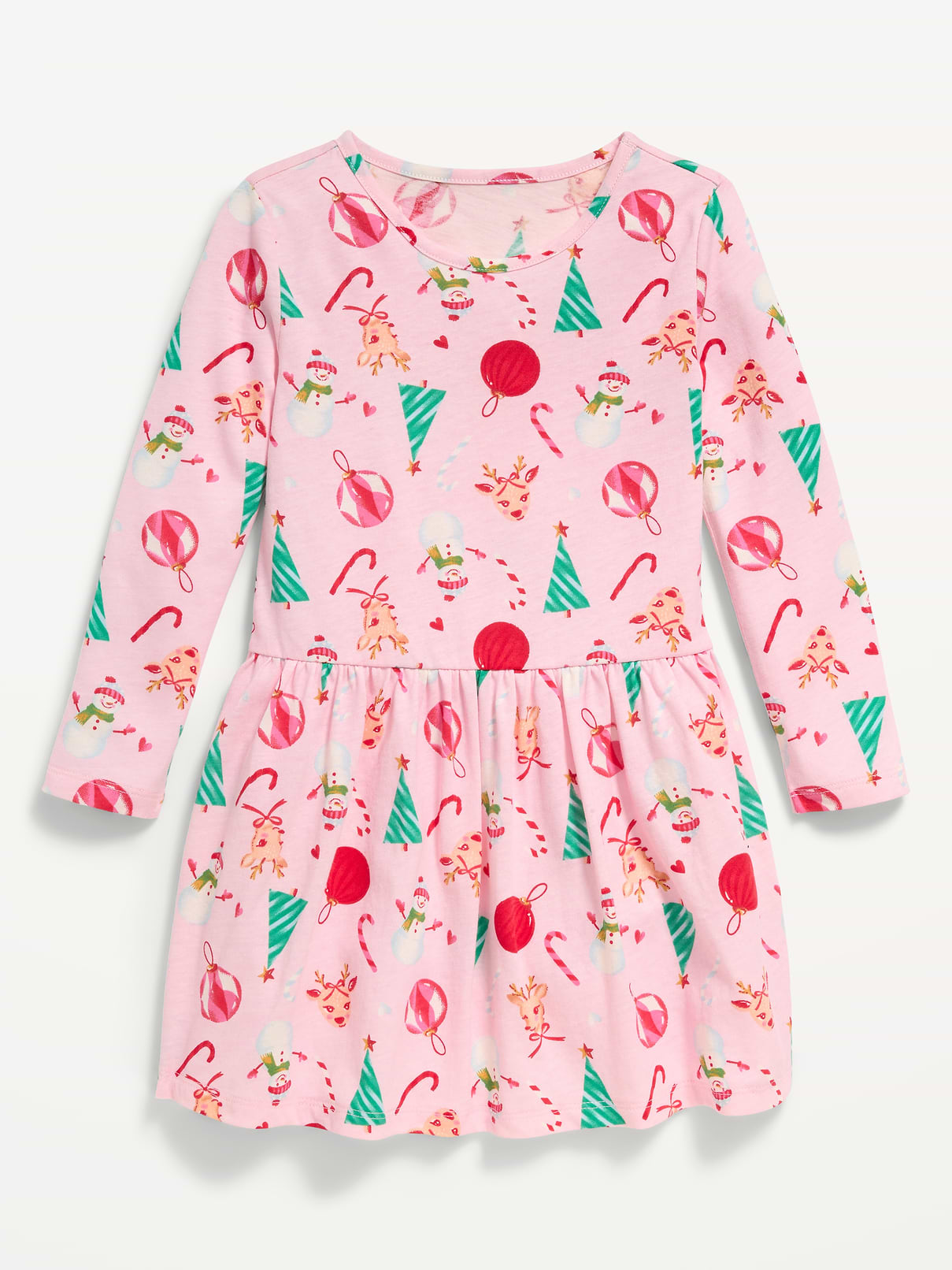 Printed Long-Sleeve Dress for Toddler Girls