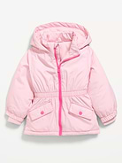 Image number 1 showing, Water-Resistant Snow Jacket for Toddler Girls