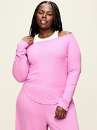 Image number 2 showing, CloudLite Long-Sleeve Boatneck Top