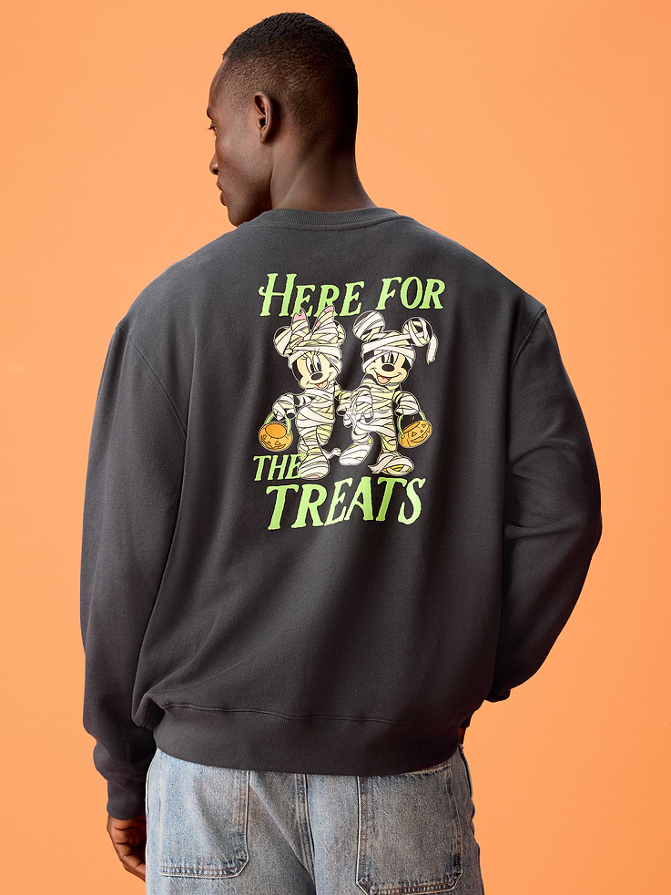 Image number 1 showing, Old Navy x Disney Mickey Mouse Oversized Crew Sweatshirt for Adults