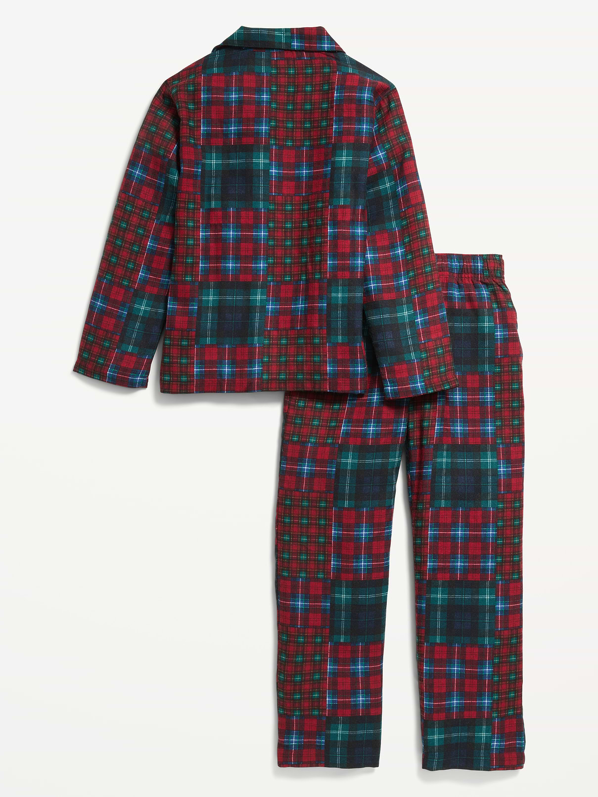 Image 2 of 2, Gender-Neutral Printed Flannel Pajama Pants Set for Kids